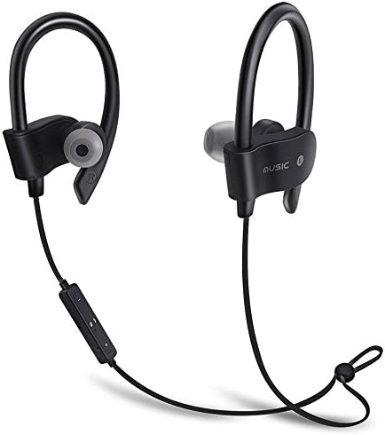 Bluetooth Headphones Best True Wireless Earbuds Noise Cancelling Headphones Sports Earphones for Gym Running Waterproof Sweatproof HD Stereo Birthday Gifts for Him In Ear Hook Headsets Mic Micr(Black)