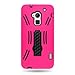 CoverON Hybrid Dual Layer Kickstand Case for HTC One Max - with Cover Removal Pry Tool - Black Hard Hot Pink Soft Silicone