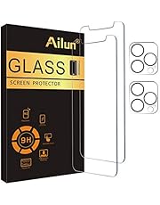 Ailun 2 Pack Screen Protector Compatible for iPhone 12 Pro Max[6.7 inch] + 2 Pack Camera Lens Protector,Case Friendly Tempered Glass Film,[9H Hardness] - HD