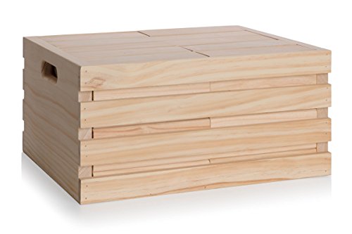 Giant Tower Game (60 Blocks) With 2-in-1 Storage Crate / Game Table | Stacks Up To 5ft During Gameplay | Wedding Guestbook Alternative | XXL Jumbo Wood Stacking Game | Carrying Case | Indoor Outdoor