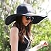 NYKKOLA Black Women's Ridge Wide Floppy Brim Summer Beach Sun Hat Straw Cap Party Garden Travel for Set of 1pcs