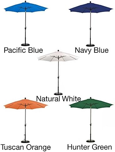 Escada Designs Poly Aluminum Crank and Tilt 9-foot Patio Umbrella with Base Tuscan Orange