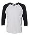 Next Level Unisex Triblend 3/4-Sleeve Raglan XL VIN BK/ HTHR WHT