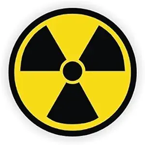 StickerDad Nuclear Radiation Symbol Hard Hat Helmet Sticker Vinyl Decal (2 Pack) Full Color Printed - (Size: 3