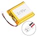 uxcell Power Supply DC 3.7V 3000mAh 125050 Li-ion Rechargeable Lithium Polymer Li-Po Battery