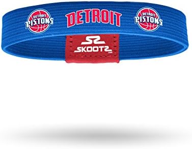 Officially Licensed NBA Wristbands (Medium, Detroit Pistons)