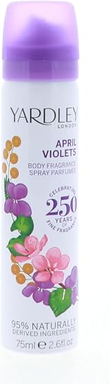 Yardley London April Violets Body Spray 75ml Fragrance Scent view 3