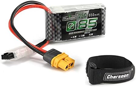 Charsoon 11.1V 850mAh 3S 25C Lipo Battery XT60 Plug with Strap