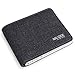Muzee Mens Billfold Slim Minimalist Canvas Leather Bifold Card Holder Front Pocket Wallet