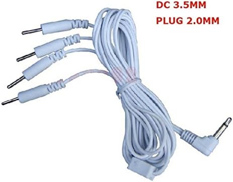 DC 3.5mm Electrode Wires Tens EMS Machine 4-pin Cables Reusable 2.0 mm Plug in Long-life Massage Machine (10)