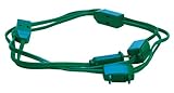 Woods Extension Cord For Christmas Or Holiday Lights With 9 Outlets For Indoors (15 Ft, Green)