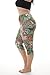 ZERDOCEAN Women's Plus Size Lightweight Printed Capri Leggings style-025 2X