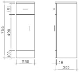 VeeBath Linx 1600mm Bathroom Vanity Unit & WC Toilet Unit Set view 5