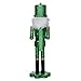 Kurt Adler 15-Inch Wooden Irish Nutcracker on Shamrock Base,Green