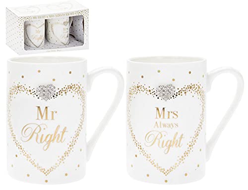 Maddots Mr/Mrs Right Mugs By Lesser & Pavey