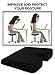 ZIRAKI Wedge Seat Cushion Pillow Support - Coccyx Orthopedic Foam Wellness Comfort Pillow for Back Pain Relief, Sciatica and Tailbone Pain - Ideal Gift for Home Office Car or Chair Black Non-Slip