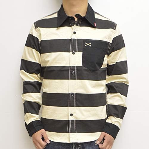 Amazon バンソン Vanson Nvsl 803 ワンポイントツイルシャツ ボーダー色 長袖シャツ メンズ シャツ 通販