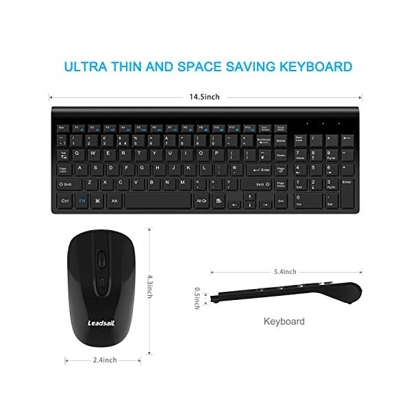 Slim-Wireless-Keyboard-and-Mouse-Set-24G-Cordless-QWERTY-UK-Layout-USB-Keyboard-and-Silent-Mouse-Combo-with-Numeric-Keypad-Ultra-Thin-and-Super-Energy-Saving-for-Windows-PCLaptopSurfaceApple-Mac Slim Wireless Keyboard and Mouse Set, 2.4G Cordless QWERTY UK Layout USB Keyboard and Silent Mouse Combo with Numeric…