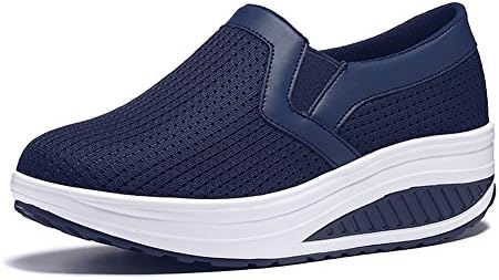 SHAKE Women's Mesh Slip-On Casual Walking Wedges Shoes Breathable Work Out Sneakers for Women