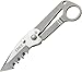 CRKT Niad Titanium Climber's Knife Folding Pocket Knife, Serrated Edge, Veff Flat Top Serrations, Carabineer Loop 2406