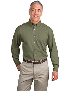 Men's Tall Long Sleeve Twill Shirt