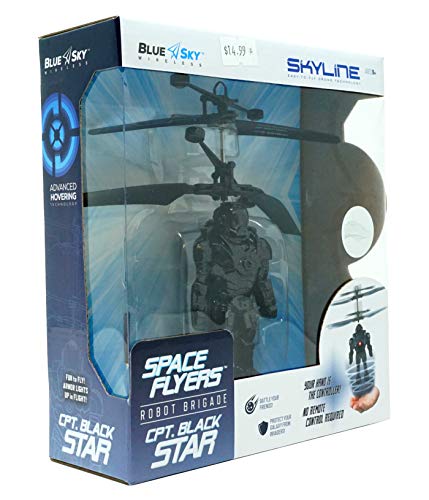 Panoware Robot Brigade Space Mini Drone Flying Helicopter Toy, Black