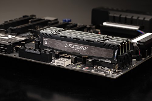 Ballistix Sport LT 16GB Kit (8GBx2) DDR4 2400 MT/s (PC4-19200) CL16 SR x8 DIMM 288-Pin - BLS2K8G4D240FSBK (Gray)