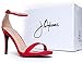 J. Adams Aria, Ankle Strap High Heel Sandal - Red Vegan Suede - 5.5