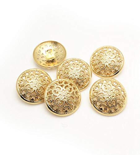 11 pcs Hollow Metal Sewing Button - 23mm/15mm Antique Vintage Beautiful Suits Button Set for Blazer, Suits, Coat, Uniform, Jacket,Q2026