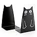 Fasmov Cartoon Cat Bookends Nonskid Bookend,1 Pair (Black)