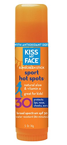 Kiss My Face Organic Hot Spots Sunscreen, SPF 30, .5-Ounce Sticks (Pack of 3) - Packaging May Vary