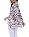 Nicetage Sheer Chiffon Blouses for Women Batwing Tops Bat Wing Boho Flowy Dressy Tops Dolman Sleeve Tie Dye Striped Shirt