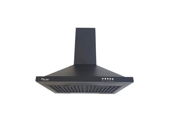 Felixe Kitchen Chimney 60 cm (2 Ft) Citrine Z-Black with 1000 Suction & 6 ft Expandable Pipe