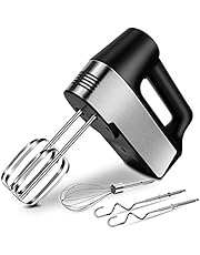Hand Mixer Electric - 5-Speed Handheld Kitchen Mixer for Cake, Egg White, Yeast Dough, Include 5 Stainless Steel Accessories, (2 Beaters, 2 Dough Hooks & 1 Whisk), with Eject/ Turbo Function