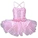 TFJH E Little Girls' Sequin Ballet Tutu Dress Kids Flower Strap Athletic Leotard 2-8 Years