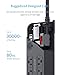 BESTEK 8-Outlet 12 Feet Extension Cord Power Strip with USB 15A 1875W Surge Protector with 5V 4.2A 4 USB Charging Port Desktop Charging Station,600Joule,Ultra-Compact Wide Spaced Outlet for Large Plug