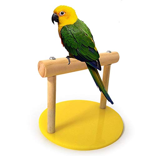 Tutuba Bird Training Stand, Portable WoodTabletop Bird Perch Stand for Parrots, Parakeets, Cockatiels, Lovebirds, Sun Conures, Caique
