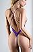 Lena Style women's purple micro bikini string biknis monokini extreme one piece (Medium )