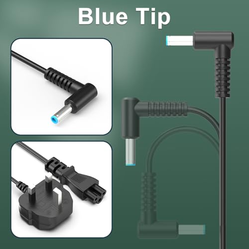 Shefor 65W Laptop Charger Adapter Compatible with HP EliteBook 840 850 830,Pavilion x360 15 13, 19.5V 3.33A Blue Tip 4.5×3.0mm Laptop Adapter, Charger for ProBook 450 440 640