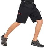 MIER Men’s Hiking Cargo Shorts Quick Dry Outdoor Nylon Short with 6 Pockets, Water Resistant, 10″ Inseam
