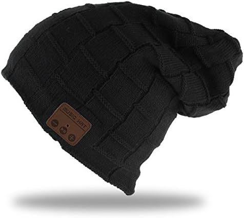 Bluetooth Beanie Hat, Yokon HD Stereo Bluetooth 4.1 Wireless Smart Beanie Headset Musical Knit Headphone Speaker Hat Speakerphone Cap,built-in Mic ( Black )