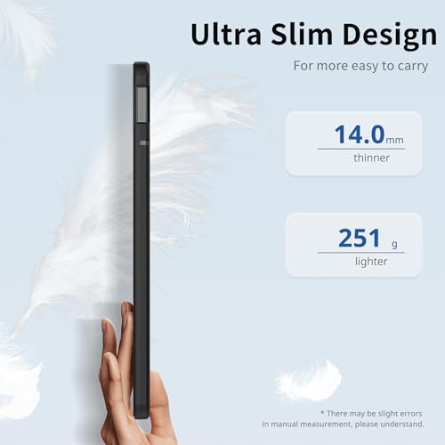 EasyAcc Case Cover Compatible with Xiaomi Redmi Pad 2 11 Inches – Ultra Slim with Lightweight PU Leather Stand Cover, Black