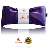 Blissful Being Silk Flax Seed Lavender scented Microwavable Eye Pillow, Amethyst