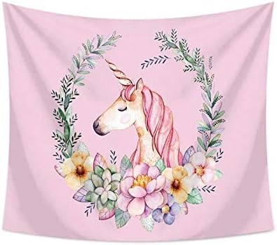 Unicorn Tapestry Pink Wall Hanging