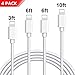 CovertSafe iPhone Charger, Charging Cable, 4 Pack 3FT 6FT 6FT 9FT Charger Cord Charging Cable Charger Compatible with iPhone Xs MAX XR X 8 8 Plus 7 7 Plus 6s 6s Plus 6 6 Plus and More