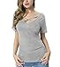 Songbai Women's Summer Cross Front Tops Deep V Neck Casual Teen Girls Tees T Shirts ...