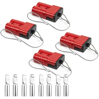 HYCLAT Red 2-4 Gauge 175 A Battery Quick Connect/Disconnect Wire Harness Plug Connector Recovery Winch Trailer (4 Pack)