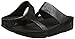 FitFlop Women's Lulu Shimmersuede Slide Sandal, Black, 8 M US