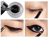 obmwang New Waterproof Eye Liner Eyeliner Shadow Gel Makeup Cosmetic + Brush Black