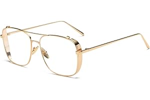 KACHAWOO Men Square Glasses Metal Frame Eyeglasses Women 2018 Fashion